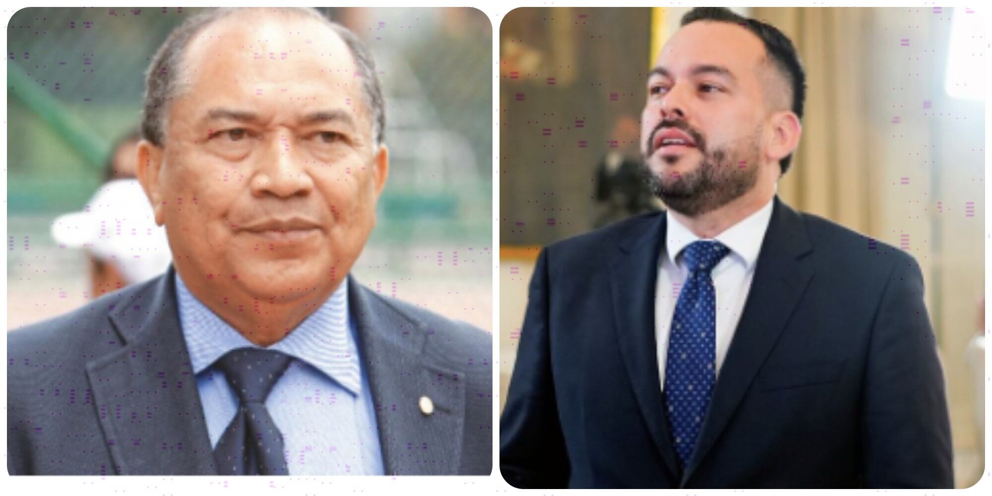 Amylkar Acosta, exministro de Minas, y Edwin Palma, actual titular de la cartera.