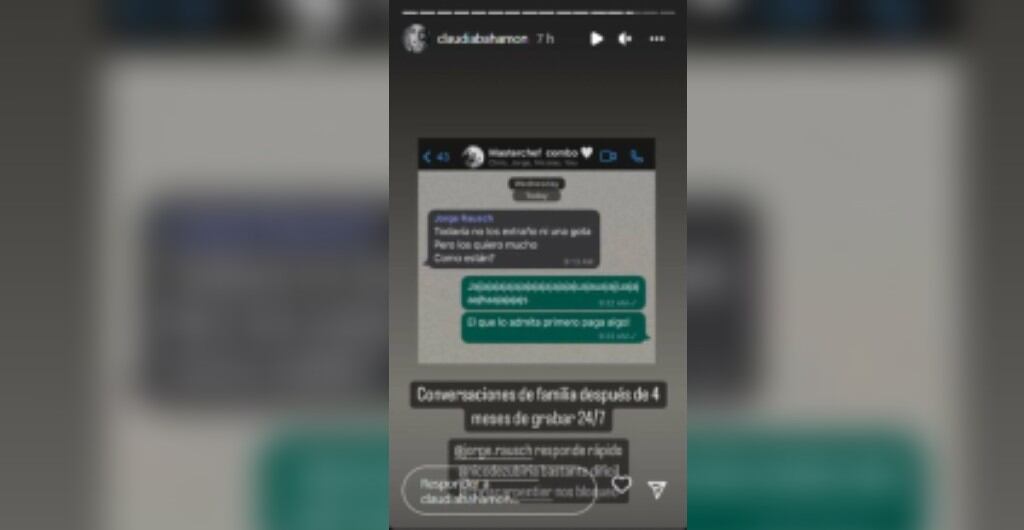 Claudia Bahamón reveló un chat con los jurados de Masterchef Celebrity