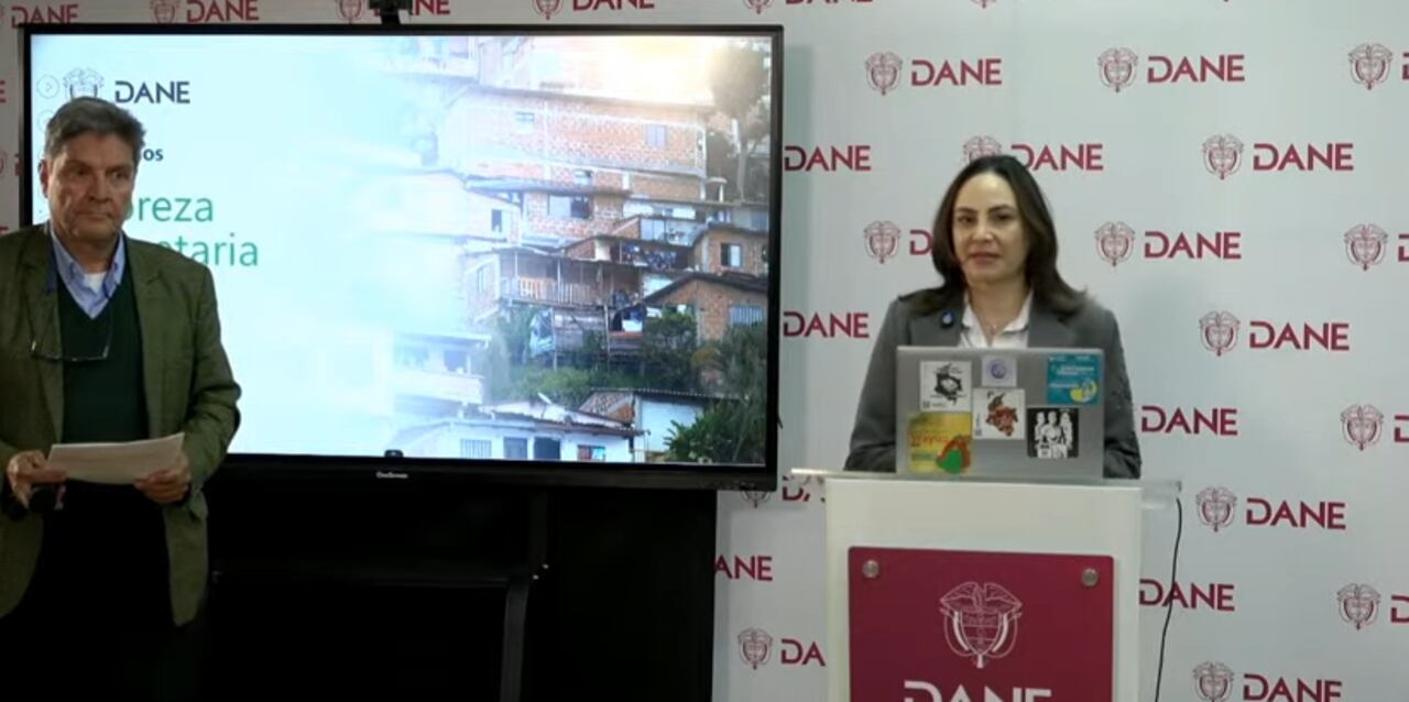 Piedad Urdinola, directora del Dane, en la presentación de los resultados de pobreza monetaria 2024.