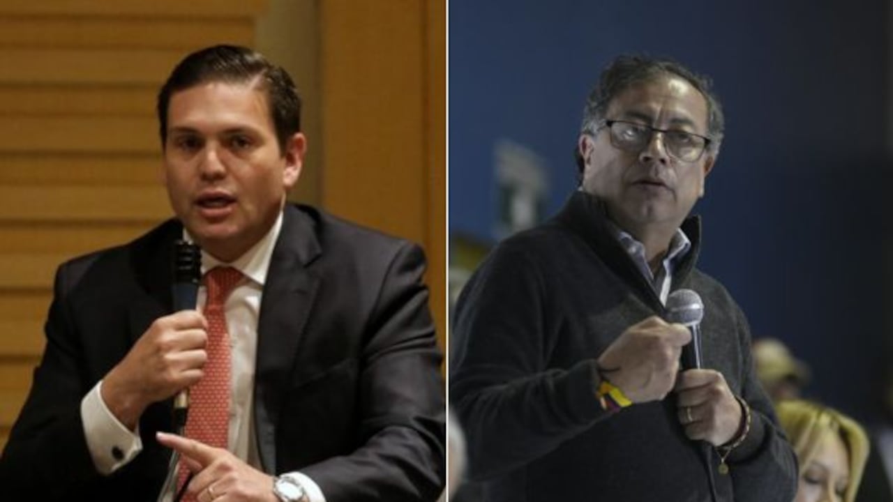 Exministro y exembajador, Juan Carlos Pinzón, y el presidente Gustavo Petro.