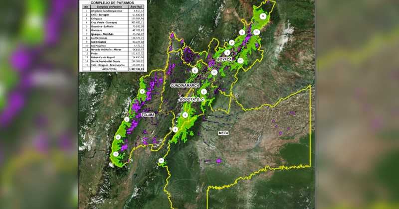 Morado: títulos mineros en la región central.