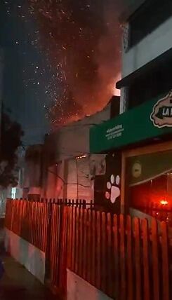 Incendio en el norte de Barranquilla.