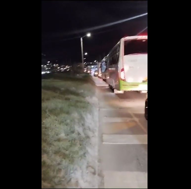 Reporte del trancón en Bogotá.