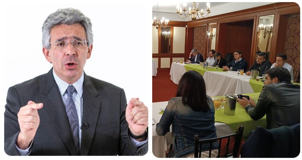 Enrique Gómez Martínez y la Alianza Verde reunida en Bogotá.