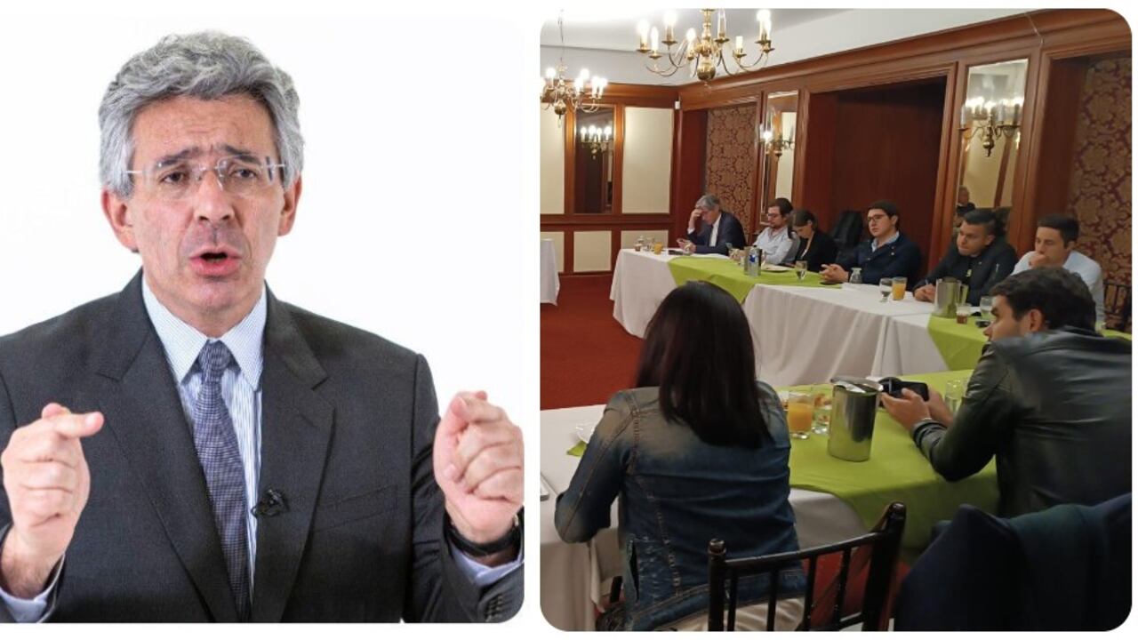 Enrique Gómez Martínez y la Alianza Verde reunida en Bogotá.