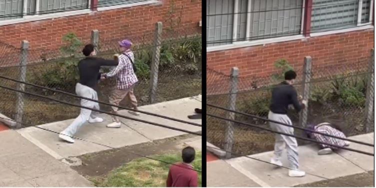 El joven le propinó un puño al sujeto y lo dejó tirado en el suelo