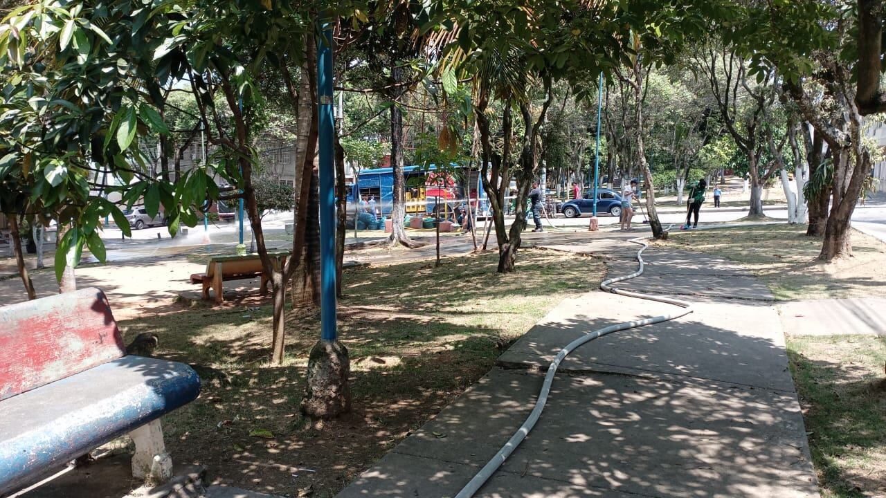 Este es el parque donde sucedieron los hechos.