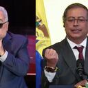 De izquierda a derecha: El cantante Willie Colón y el presidente Gustavo Petro.