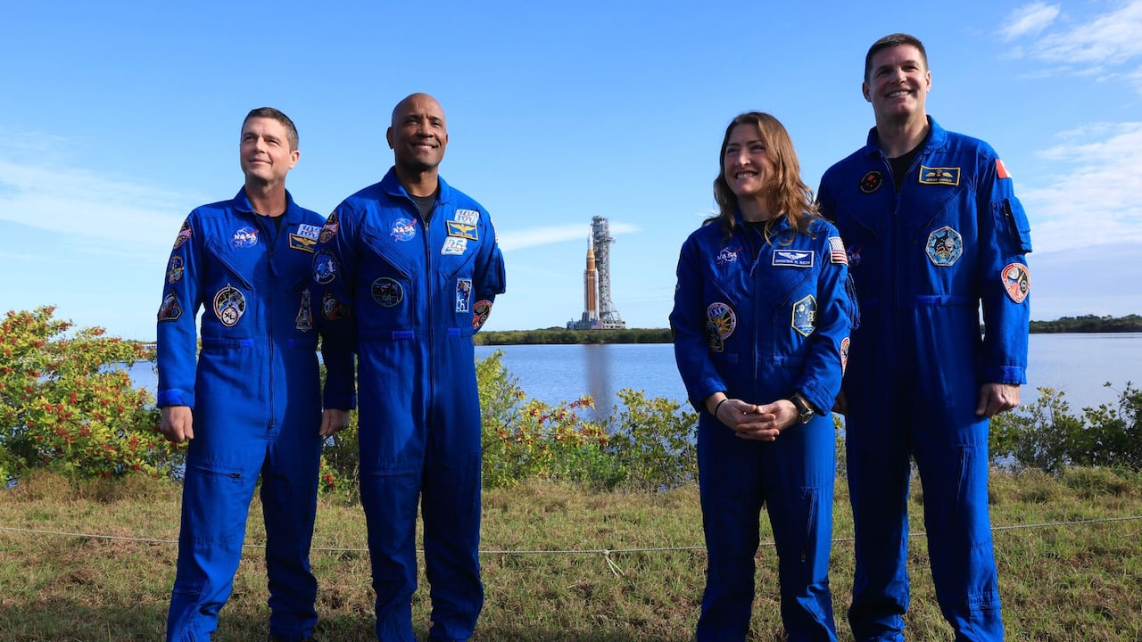 Los cuatro astronautas de Artemis 2 llegaron el 27 de marzo al Centro Espacial Kennedy de la NASA, en Florida.