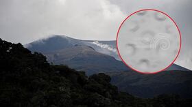 Así luce el volcán Puracé tras permanecer en alerta naranja por aumento de su actividad.
