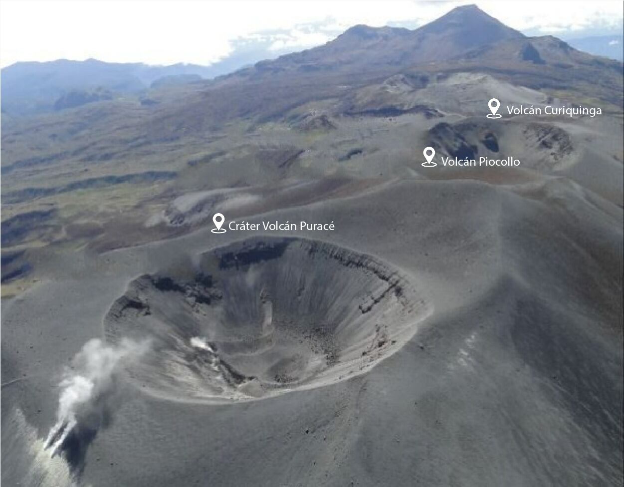 Las comunidades indígenas de diferentes territorios  enfrentan dificultades debido a los efectos naturales originados por la actividad de la cadena volcánica ubicada en el municipio de Puracé concretamente en el Churiquinga.