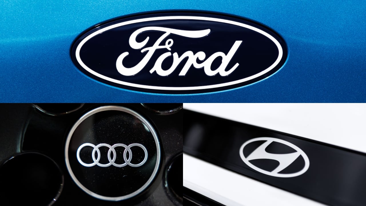 Ford, Audi e Hyundai, respectivamente.
