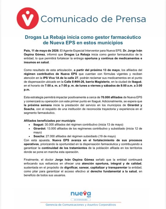 Comunicado Nueva eps