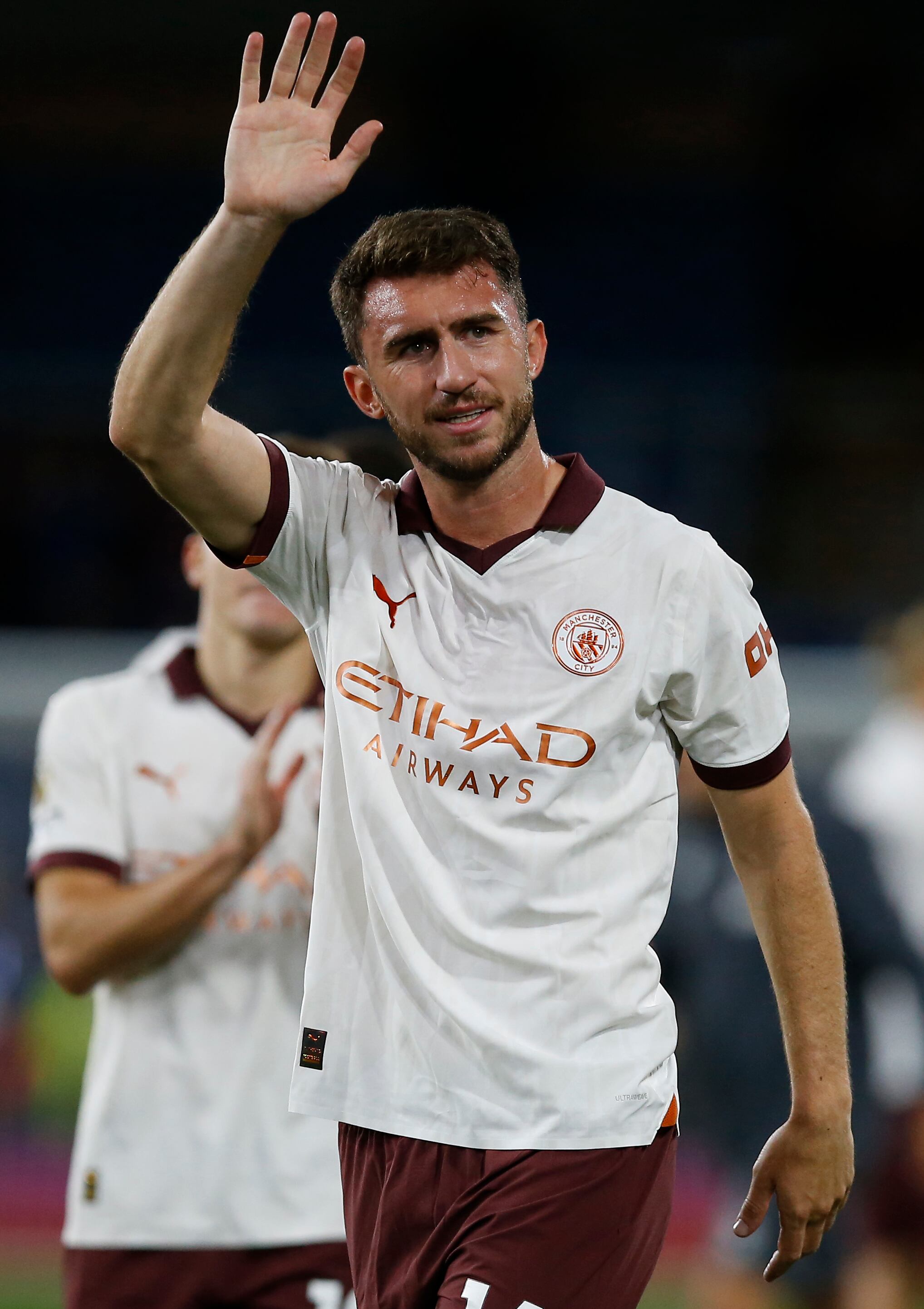 Aymeric Laporte en el primer partido de la temporada en Premier League para el Manchester City.