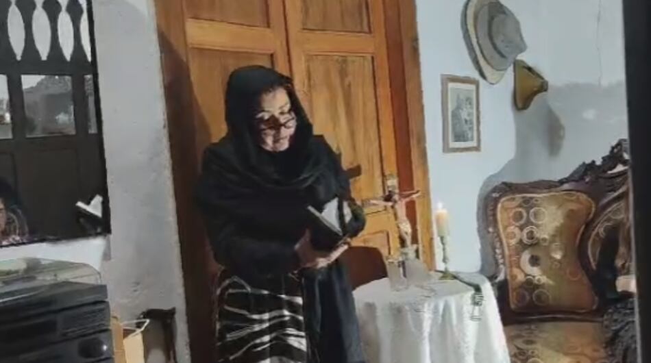 Marta Lilian Calderón Zuluaga, funcionaria de la Fiscalía, en casting para serie Cosiaca de Teleantioquia.