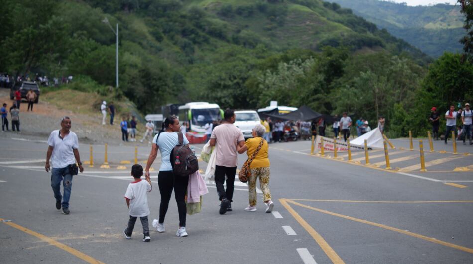Panorama en el municipio de Marmato, Caldas, en medio del paro minero.