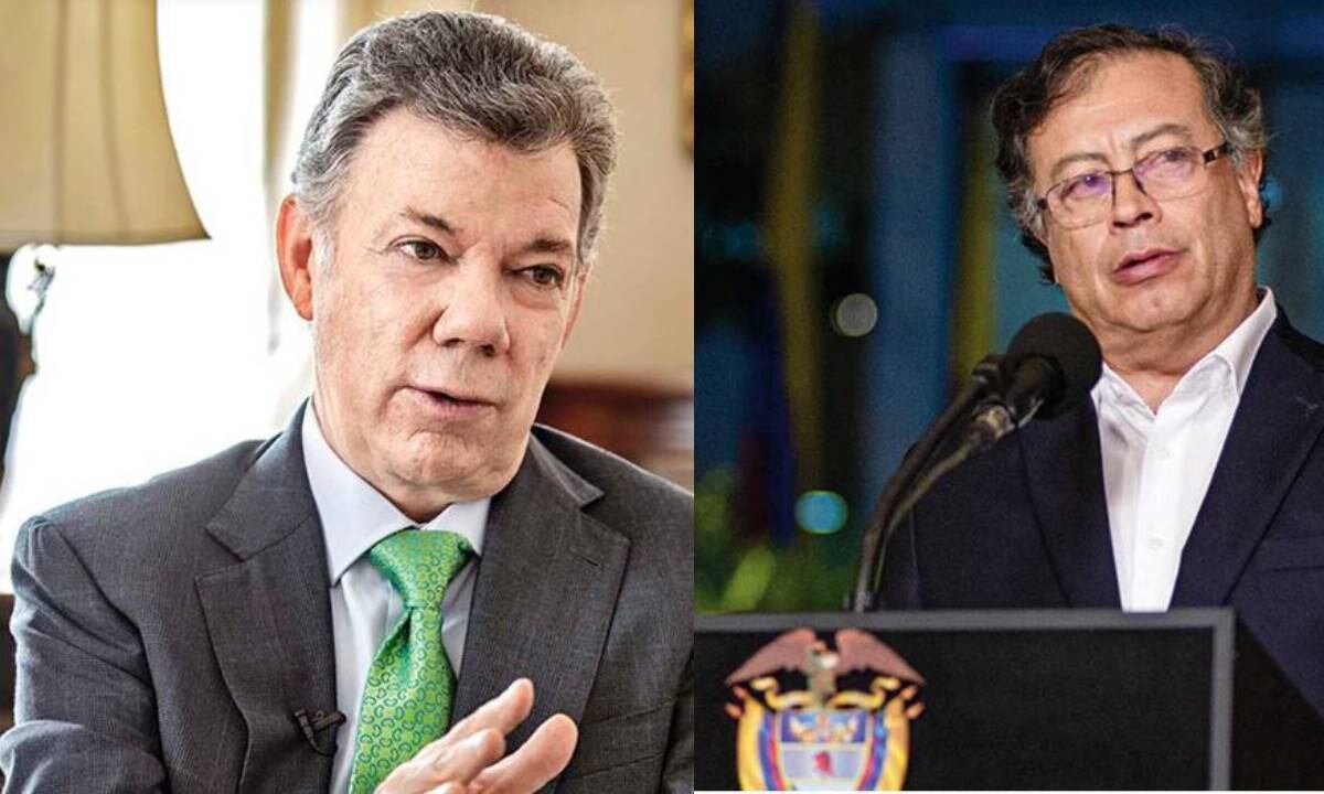 Juan Manuel Santos y Gustavo Petro