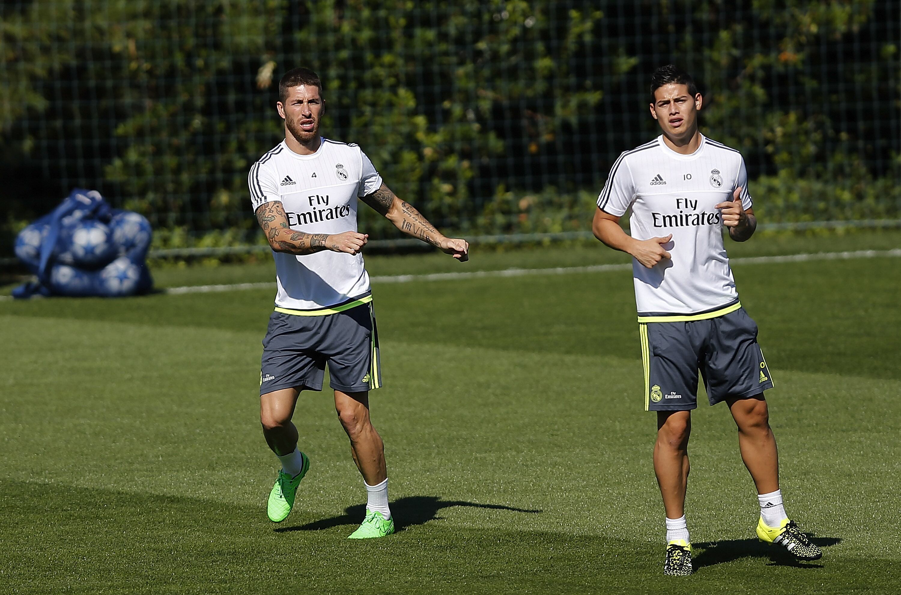 James Rodríguez junto a James Rodríguez en Real Madrid.