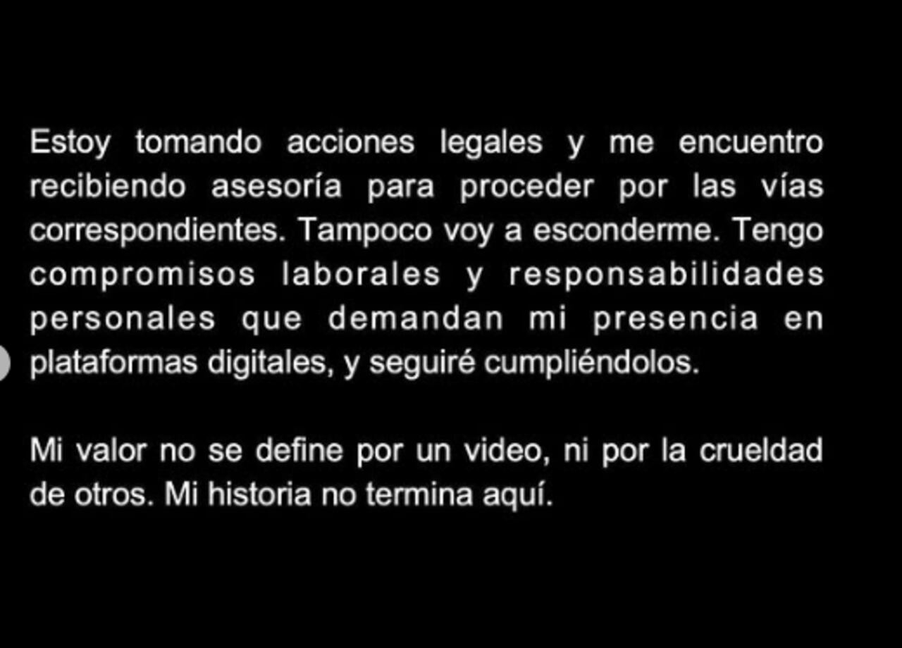 Isabella Ladera se refirió frente al video íntimo que se hizo viral.