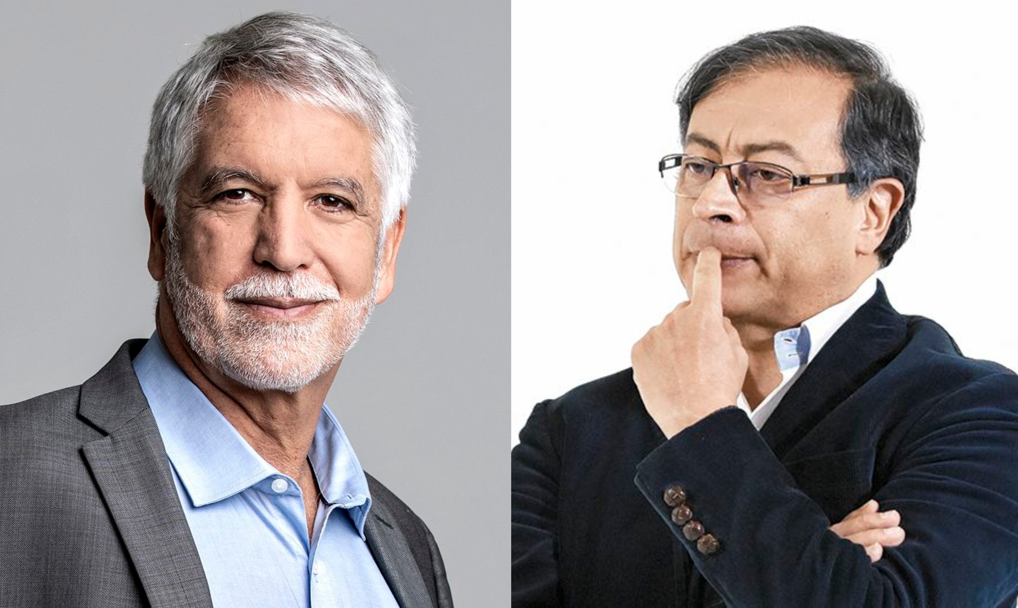 Enrique Peñalosa, exalcalde de Bogotá, y el presidente Gustavo Petro.