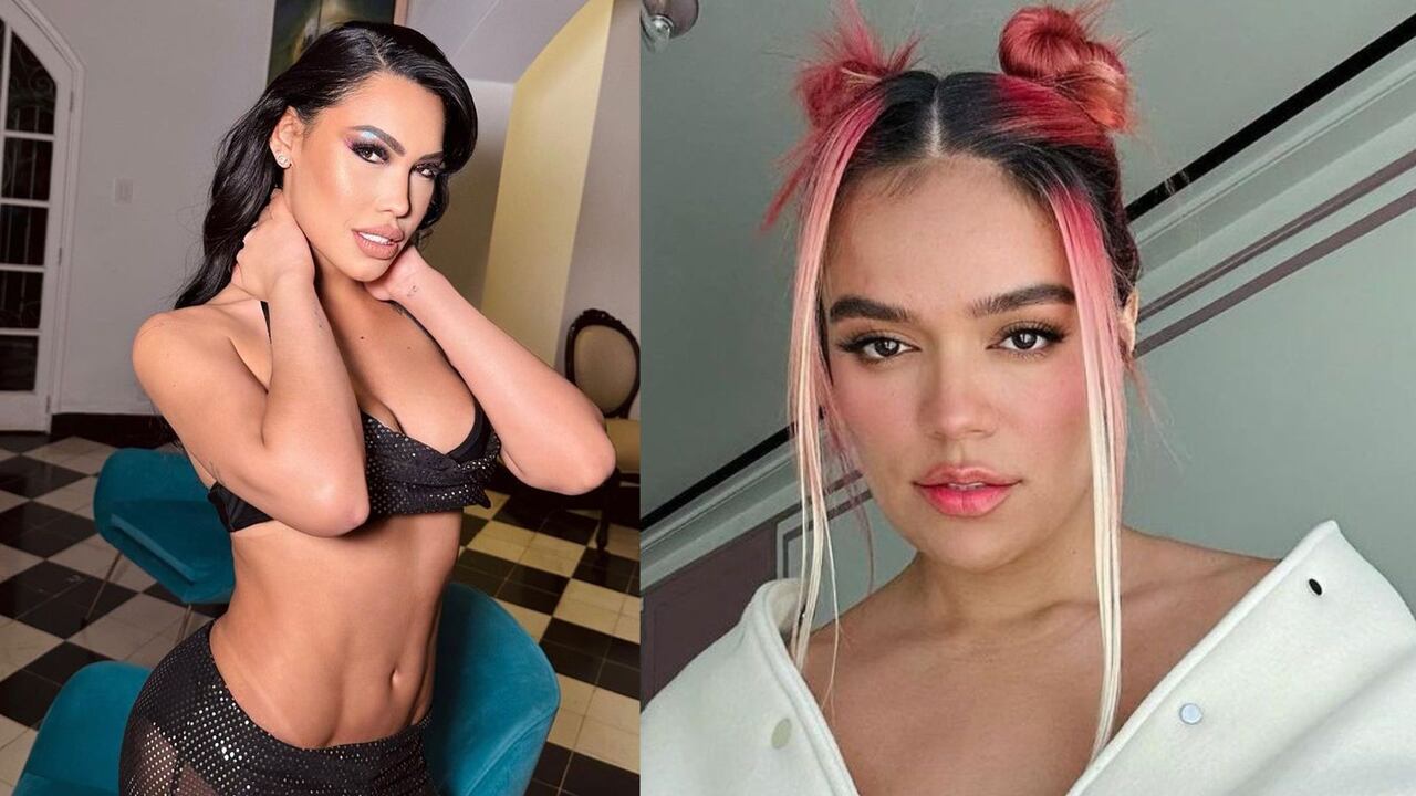 Ana del Castillo, cantante de vallenato, y Karol G, cantante de reggaetón.