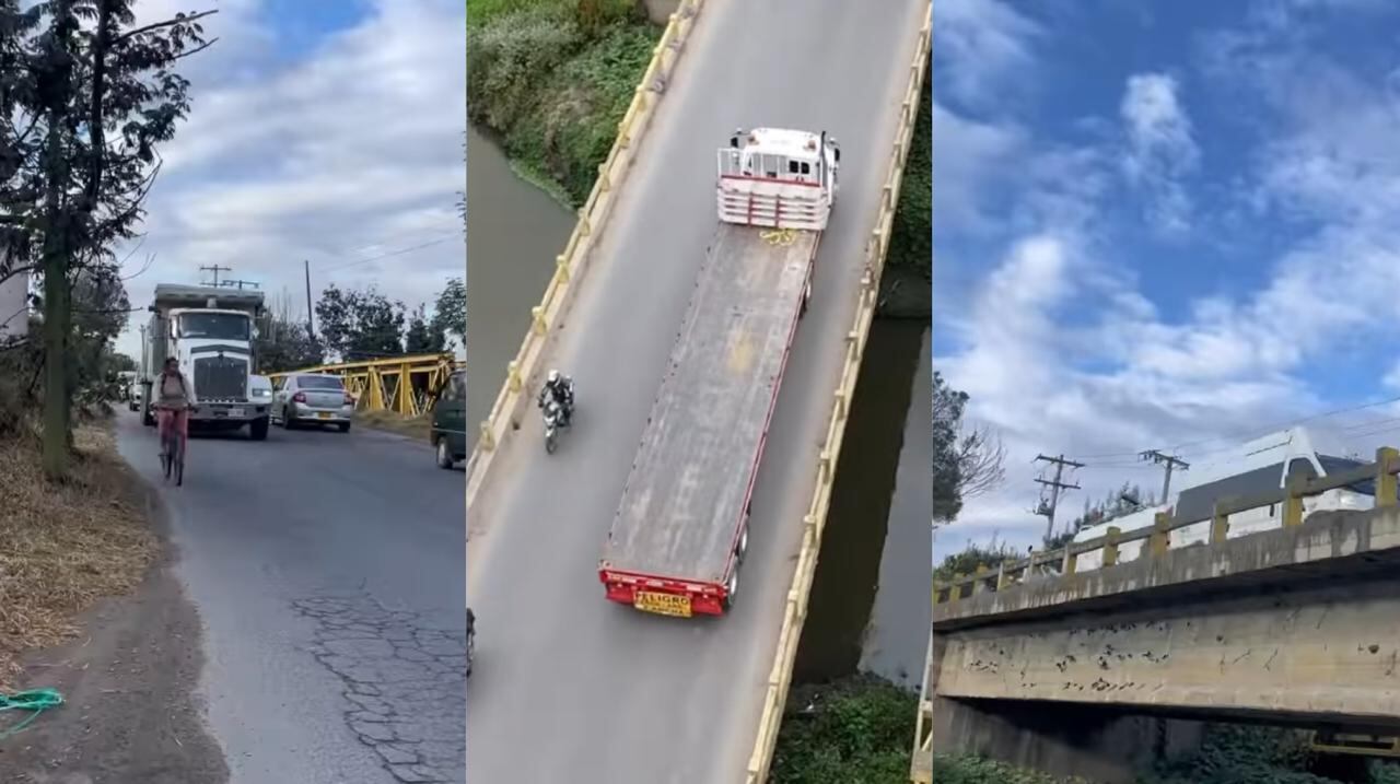 Estado crítico del puente ‘La Virgen’, situado en la vía Cota-Suba.
