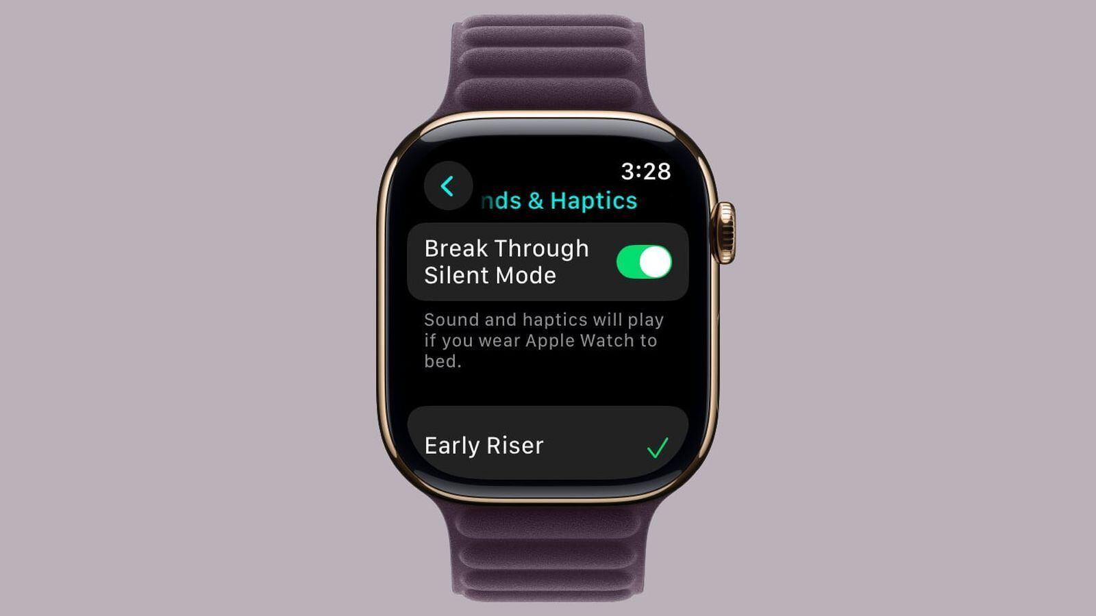 watchOS 11.4 introduce una opción útil: la alarma también puede sonar en modo silencioso