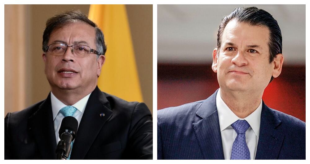 El presidente Gustavo Petro y el empresario Luis Carlos Sarmiento Gutiérrez