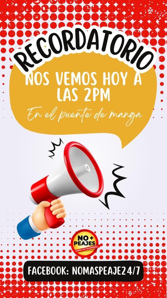 No más peaje - Cartagea