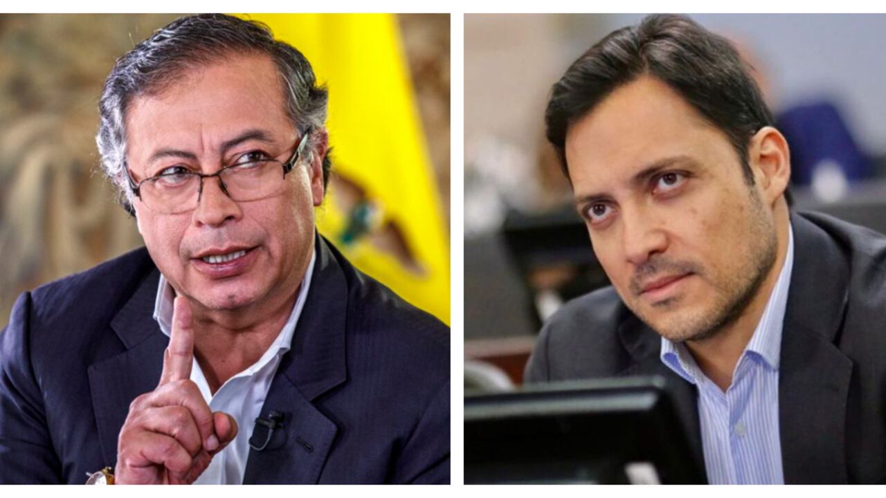 El senador Carlos Fernando Motoa y Gustavo Petro.
