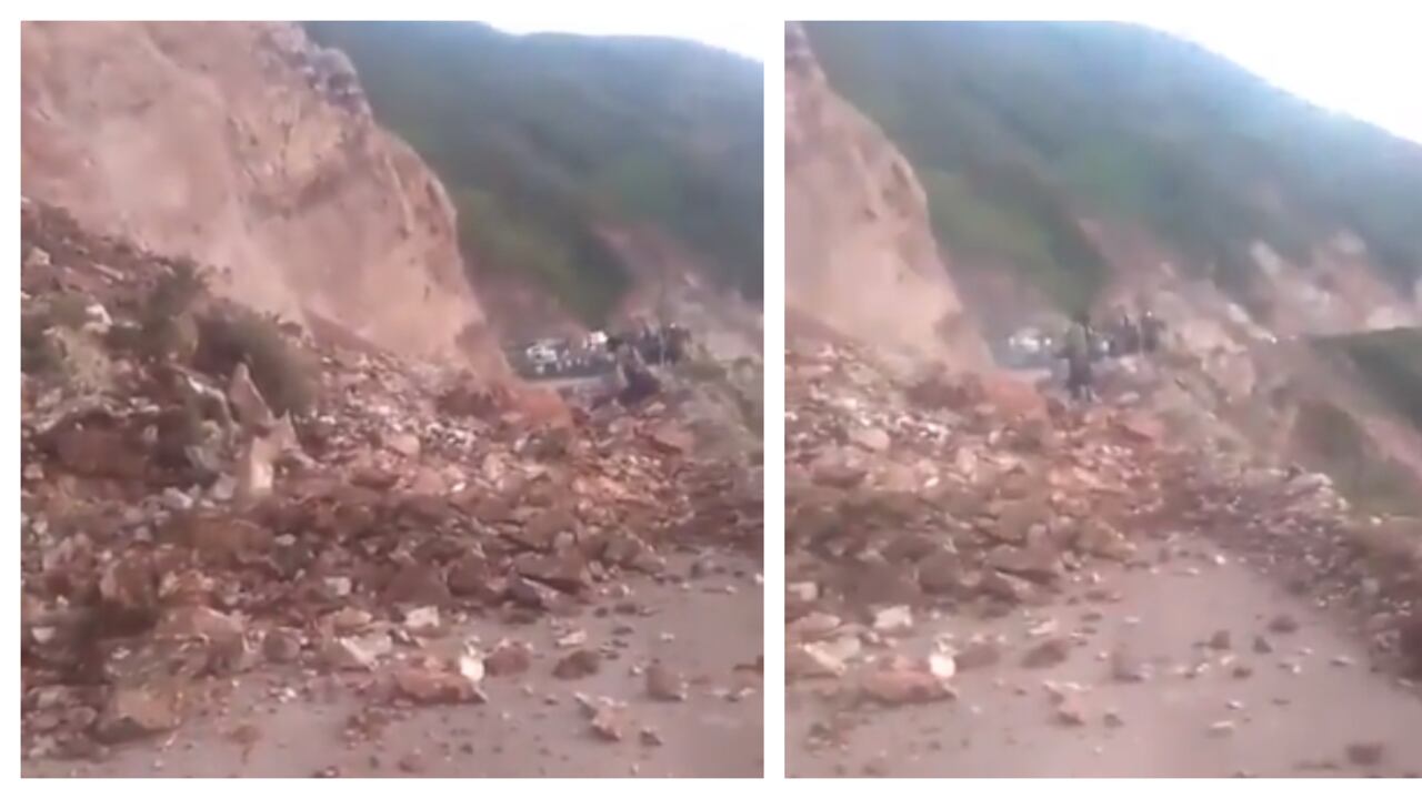 Video viral de supuesta bruja que quería detener un derrumbe en Perú.