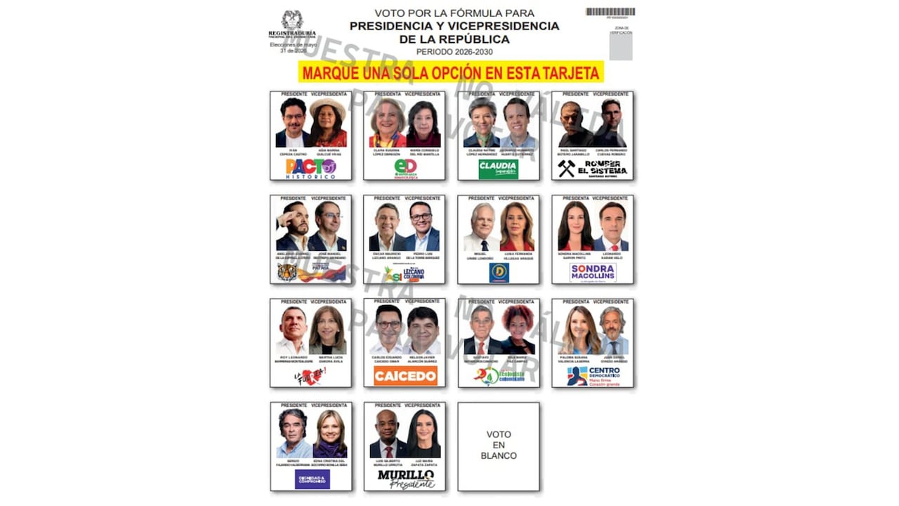“Una tarjeta con las imágenes de cada uno de los candidatos no da lugar a ningún tipo de error por parte de la ciudadanía”, aseguró el registrador Hernán Penagos.