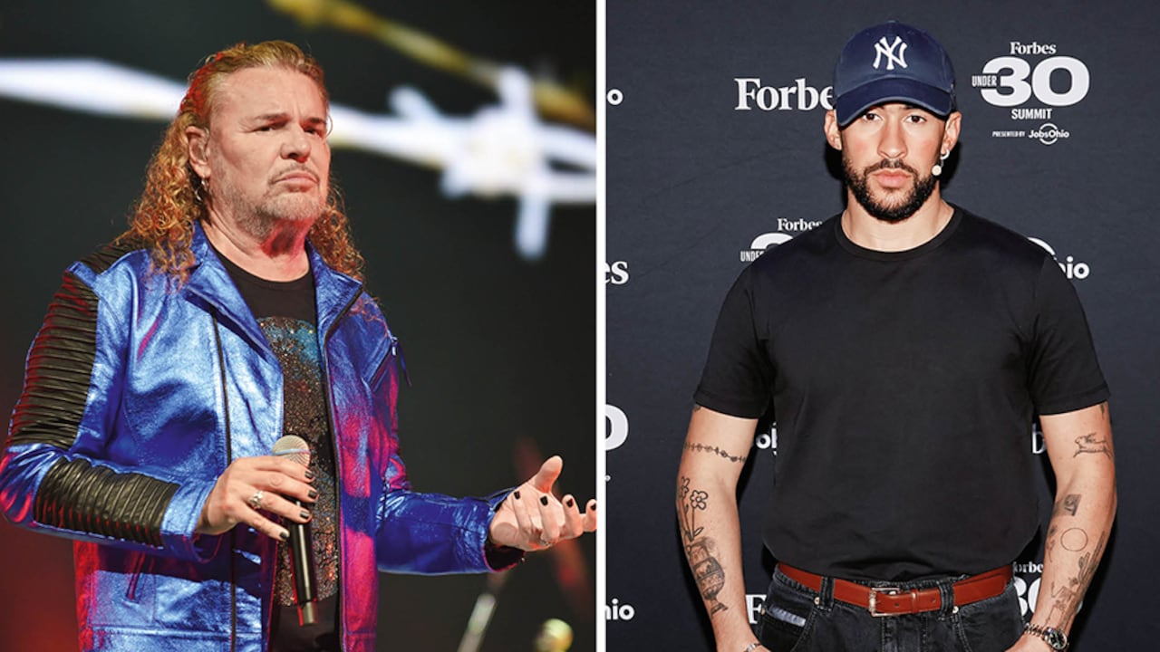 Fher, vocalista de Maná, y Bad Bunny.