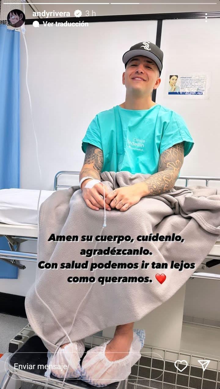 Andy Rivera está en el hospital