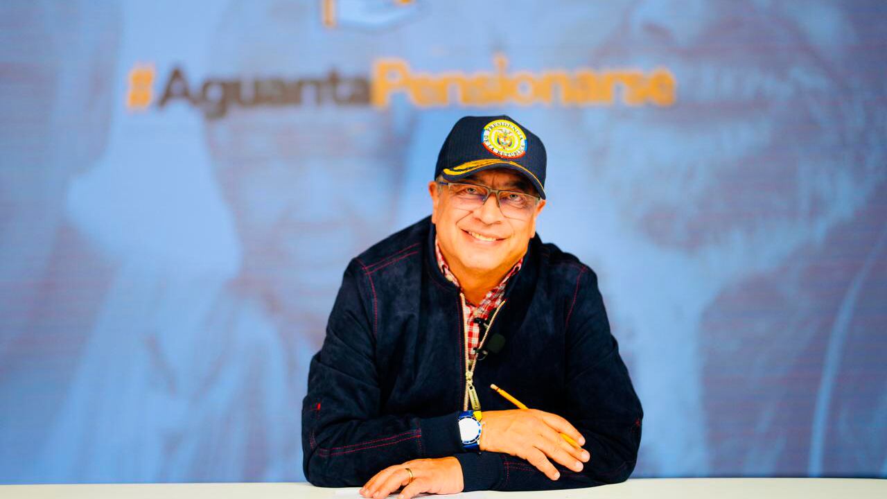 El presidente de la República, Gustavo Petro Urrego, en su alocución sobre la reforma pensional