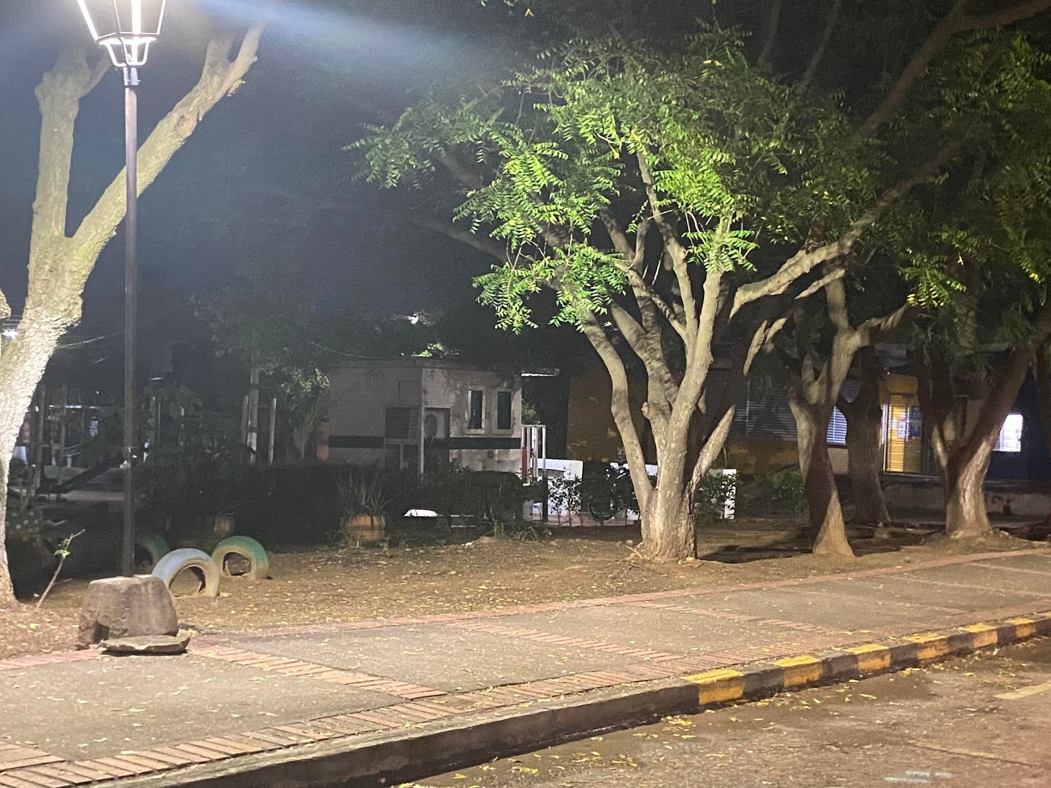 Este puesto móvil queda ubicado en un parque.