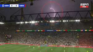 Rayos en Eurocopa hicieron frenar el Dinamarca vs. Alemania
