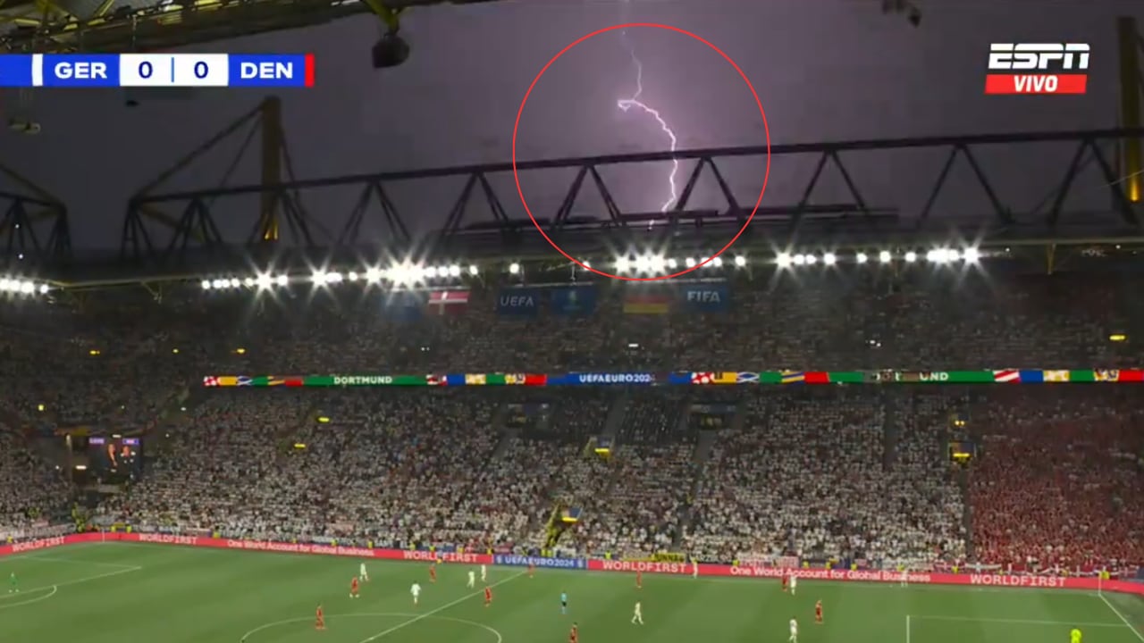 Rayos en Eurocopa hicieron frenar el Dinamarca vs. Alemania