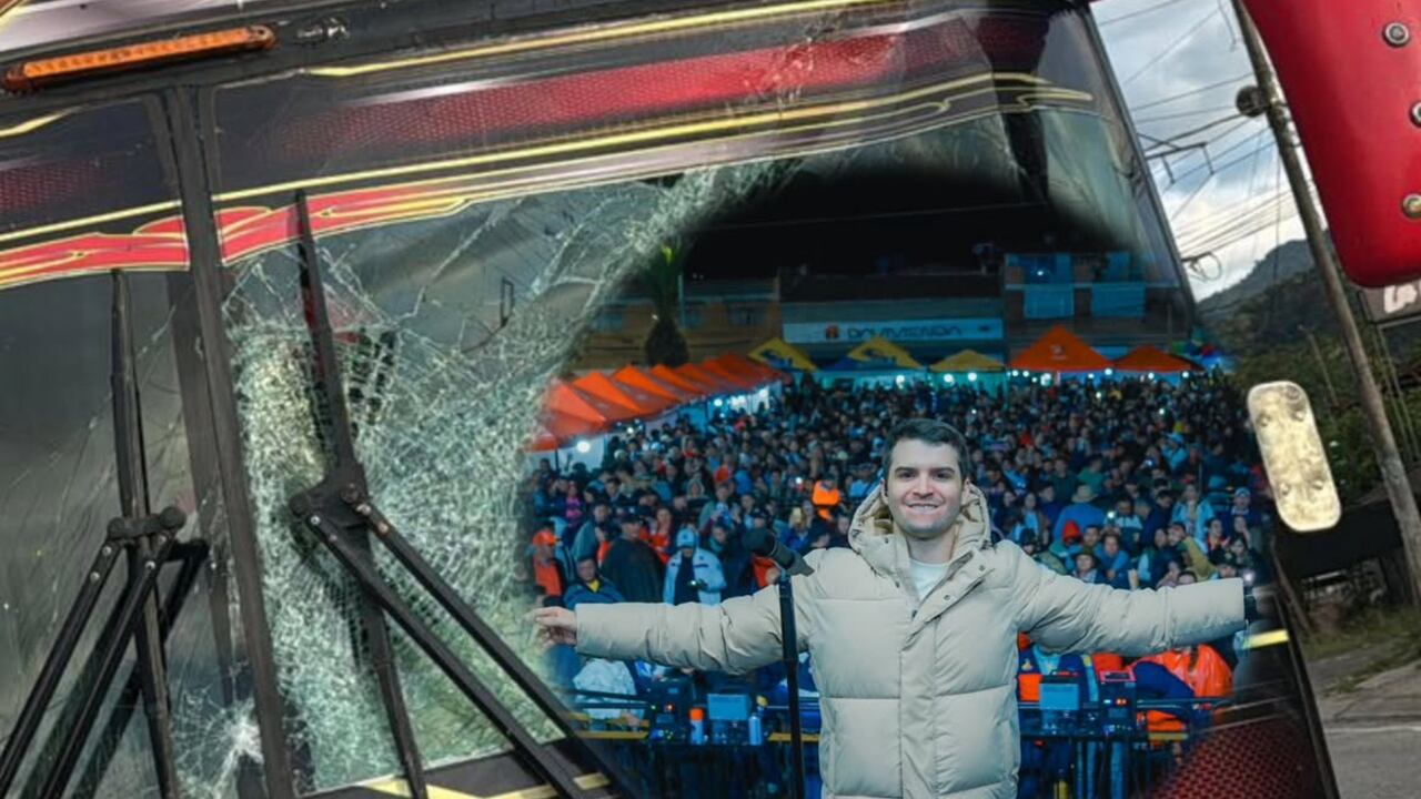 Bus de la agrupación musical de Jorge Antonio Oñate sufrió accidente de tránsito.