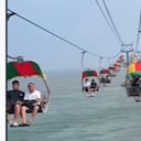 Primer teleférico sobre el mar