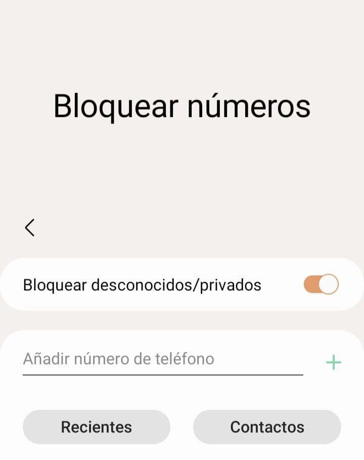 Activar esta casilla bastará para dejar de recibir llamadas hechas desde números 'Privados' o 'Desconocidos'.