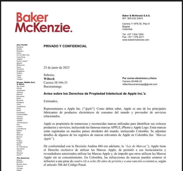 Wiltech, creador de contenido colombiano especializado en reparar teléfonos, recibió una carta de Apple