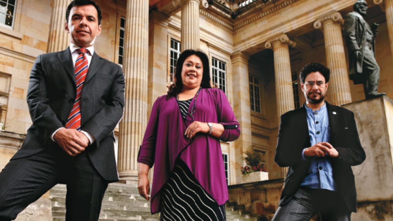 Guillermo Rivera, del Partido Liberal, Gloria Stella Díaz, del Mira e Iván Cepeda, del Polo, buscarán su graduación política al pasar de la Cámara al Senado.