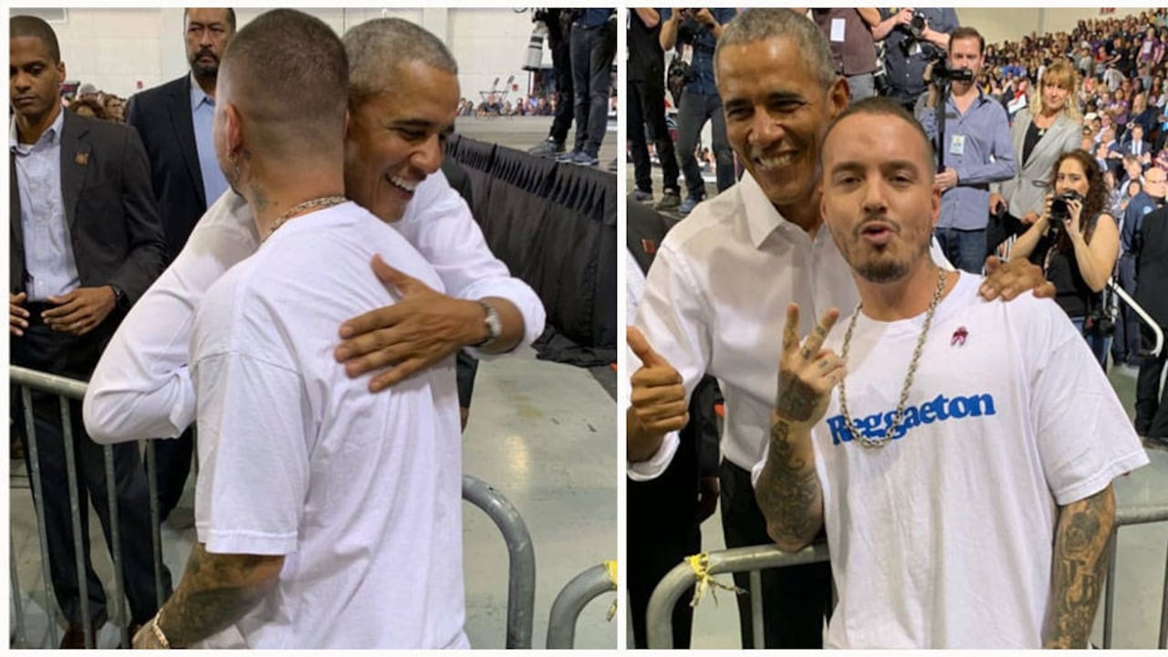 El presidente y el cantante paisa se encontraron en un evento político de los demócratas.