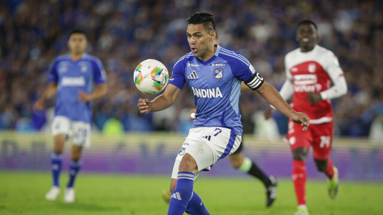 Falcao en su último partido con Millonarios (19 de junio de 2025)