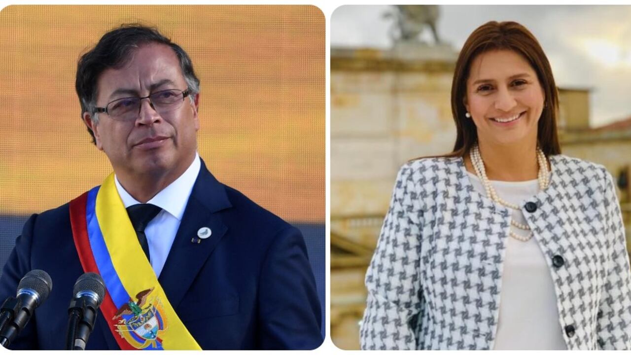 Gustavo Petro y Paola Holguín.