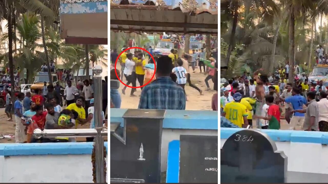 Un duelo entre seguidores de India se dio en el marco del Mundial Qatar 2022.