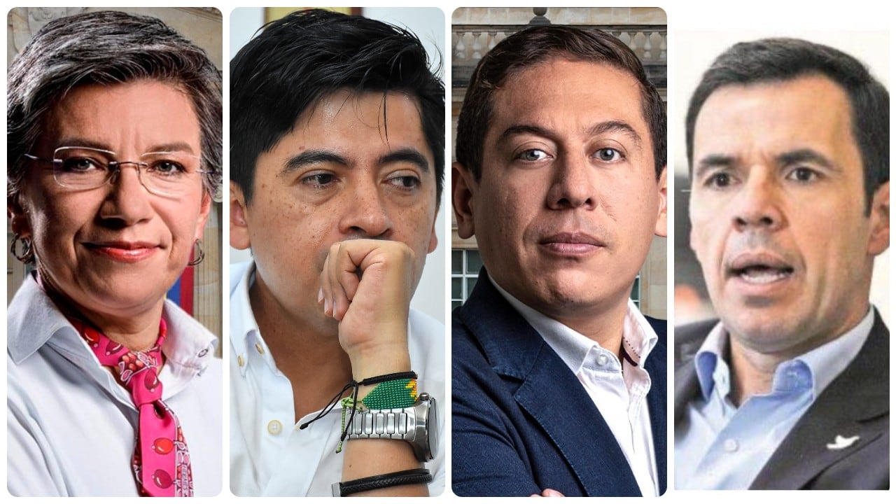 Claudia López, Ariel Ávila, Carlos Amaya y Guillermo Rivera.