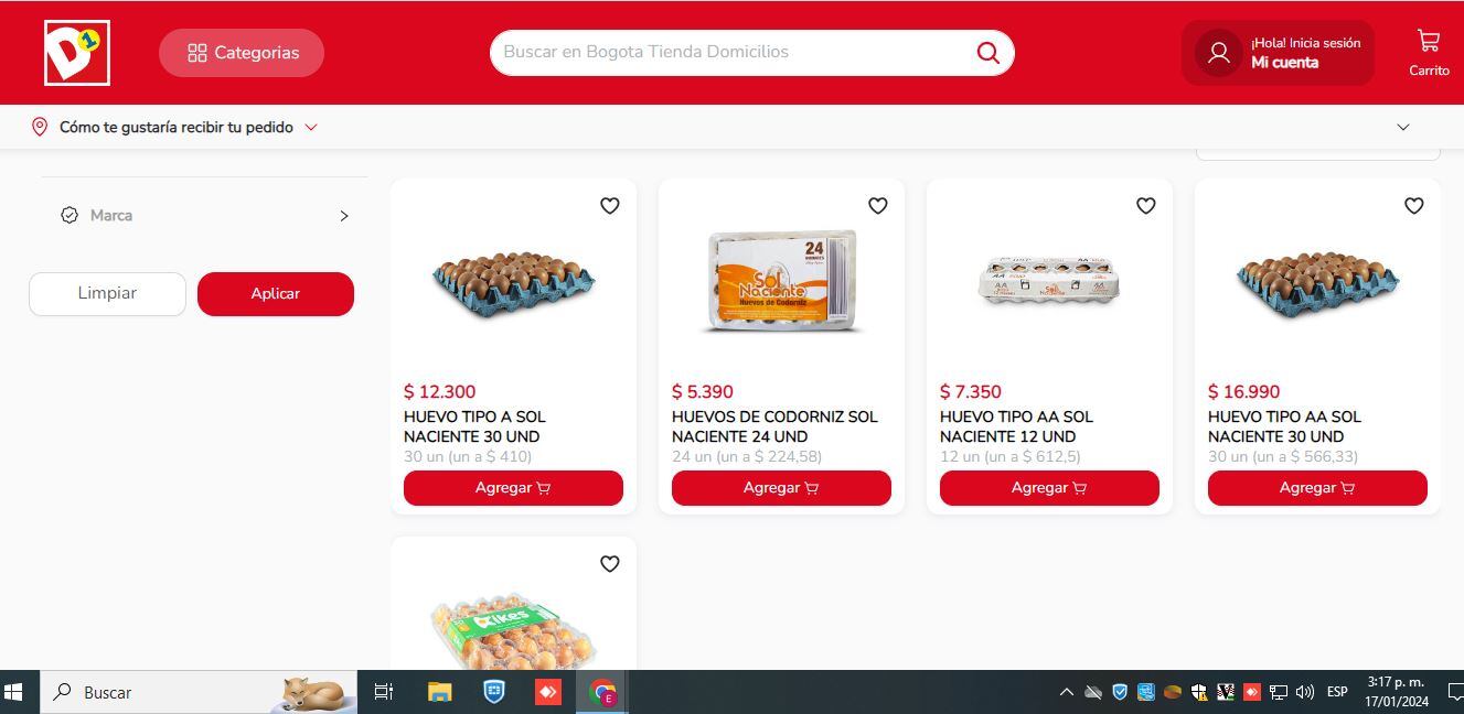 El precio de los huevos está bajando