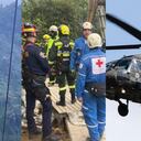 Maniobras para rescatar a cinco personas atrapadas en cable aéreo de Caldas.